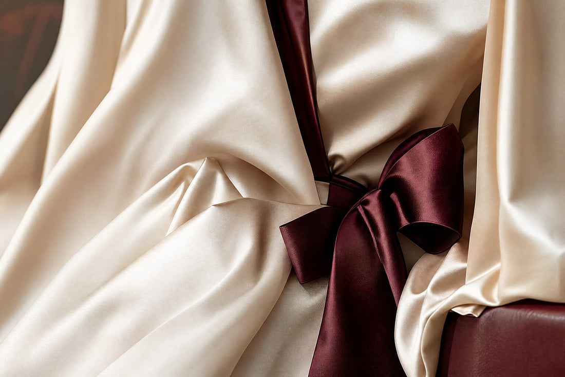 Satin creme fluide a la surface lisse et sans couture