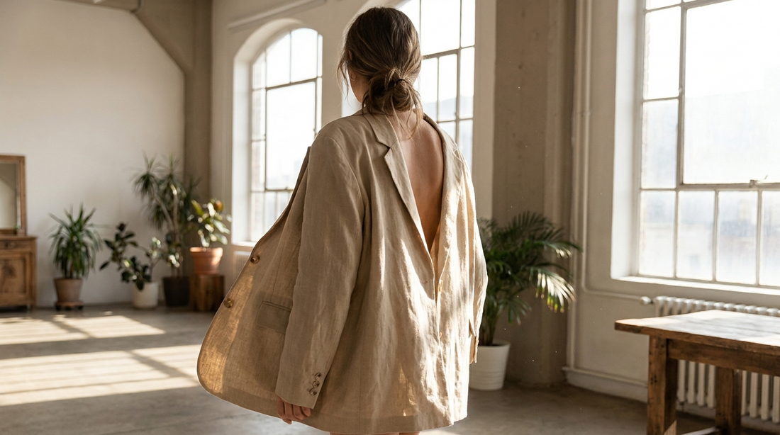 Femme en blazer sans soutien-gorge — guide pour s'habiller braless