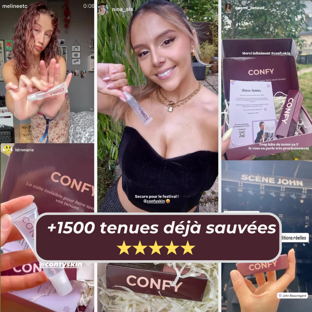CONFY - La colle invisible pour tenues parfaites